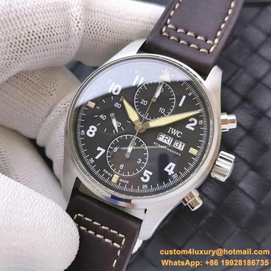 IWC - Pilot Chrono IW377713 43mm SS/LE Black ZF A7750