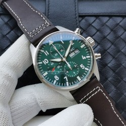 IWC - Pilot Chrono Spitfire IW377709 43mm SS/LE Green ZF A7750
