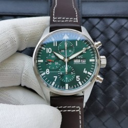IWC - Pilot Chrono Spitfire IW377709 43mm SS/LE Green ZF A7750