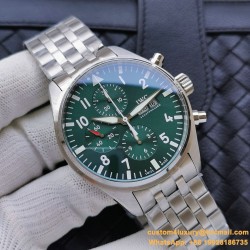 Pilot Chronograph Ref.3777 43mm SS/SS Green Dial ZF A7750