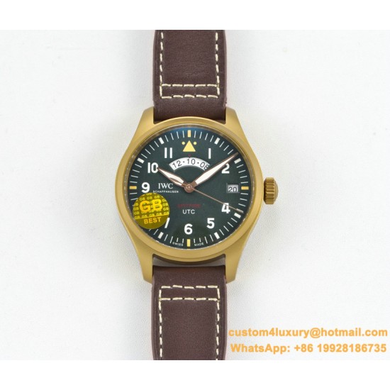 IWC - Pilot UTC Spitfire Ed MJ271 41mm BR/LE Grn GBF 1:1 A2836