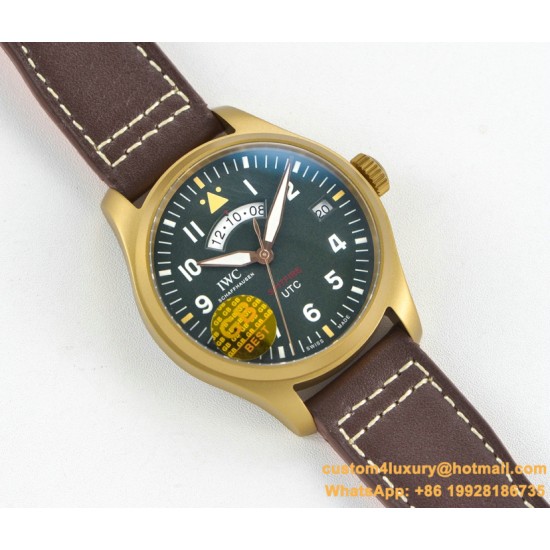 IWC - Pilot UTC Spitfire Ed MJ271 41mm BR/LE Grn GBF 1:1 A2836