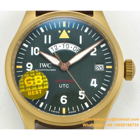 IWC - Pilot UTC Spitfire Ed MJ271 41mm BR/LE Grn GBF 1:1 A2836