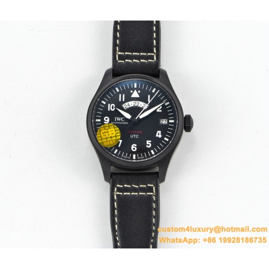 IWC - Pilot UTC Spitfire Ed MJ271 41mm CER/LE Black Dial GBF 1:1 A2836