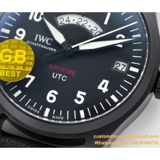 IWC - Pilot UTC Spitfire Ed MJ271 41mm CER/LE Black Dial GBF 1:1 A2836