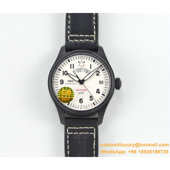IWC - Pilot UTC Spitfire Ed MJ271 41mm CER/LE White Dial GBF 1:1 A2836