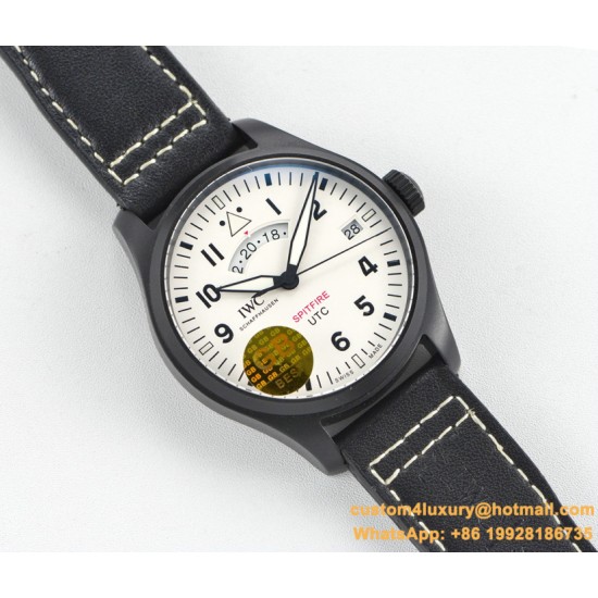 IWC - Pilot UTC Spitfire Ed MJ271 41mm CER/LE White Dial GBF 1:1 A2836