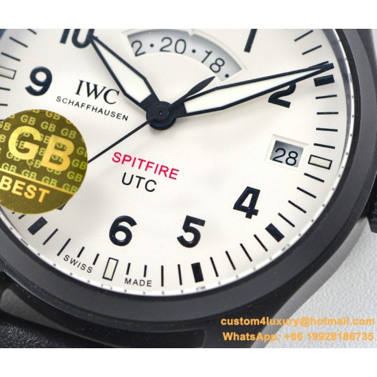IWC - Pilot UTC Spitfire Ed MJ271 41mm CER/LE White Dial GBF 1:1 A2836