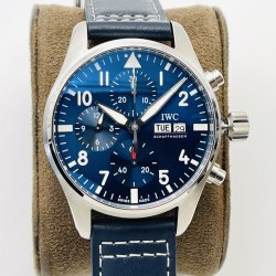 IWC - Pilot Chrono Spitfire IW388101 41mm SS/LE Blue Dial IWSF A7750