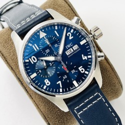IWC - Pilot Chrono Spitfire IW388101 41mm SS/LE Blue Dial IWSF A7750