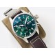IWC - Pilot Chrono Spitfire IW388101 41mm SS/LE Green Dial IWSF A7750