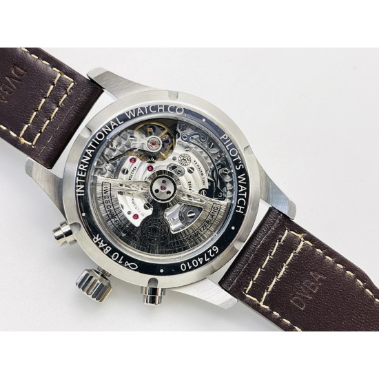 IWC - Pilot Chrono Spitfire IW388101 41mm SS/LE Green Dial IWSF A7750