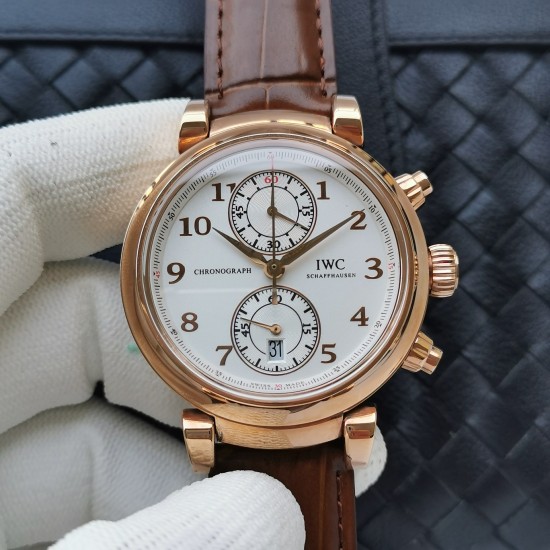 IWC - Da Vinci Chrono Laureus Ed IW393402 RG/LE White Dial ZF Asia 89361