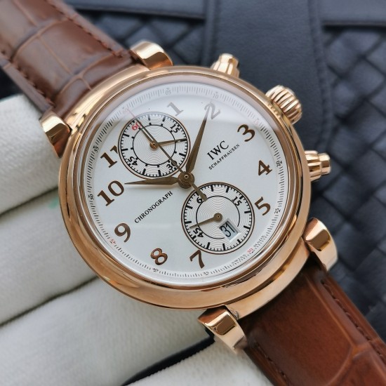 IWC - Da Vinci Chrono Laureus Ed IW393402 RG/LE White Dial ZF Asia 89361