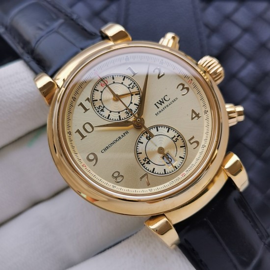 IWC - Da Vinci Chrono Laureus Ed IW393402 YG/LE Gold Dial ZF Asia 89361