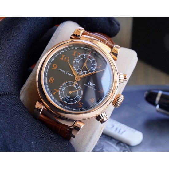 IWC - Da Vinci Chrono Laureus Ed IW393402 RG/LE Black Dial ZF Asia 89361