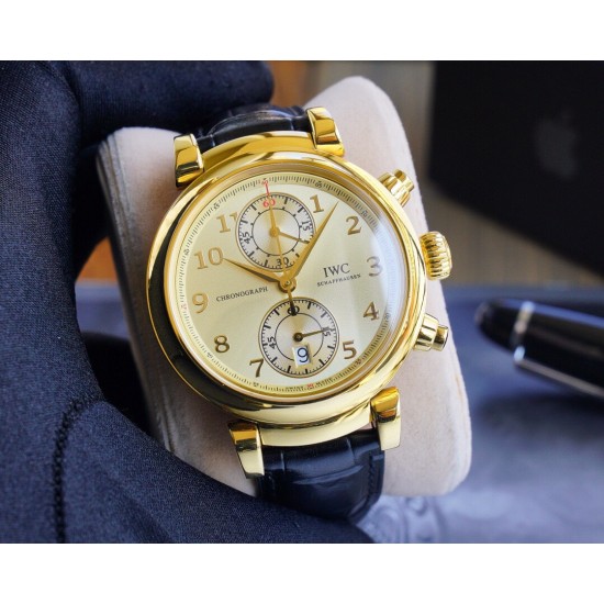 IWC - Da Vinci Chrono Laureus Ed IW393402 RG/LE Black Dial ZF Asia 89361