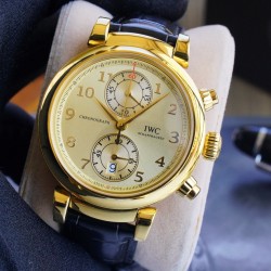 IWC - Da Vinci Chrono Laureus Ed IW393402 YG/LE Gold Dial ZF Asia 89361