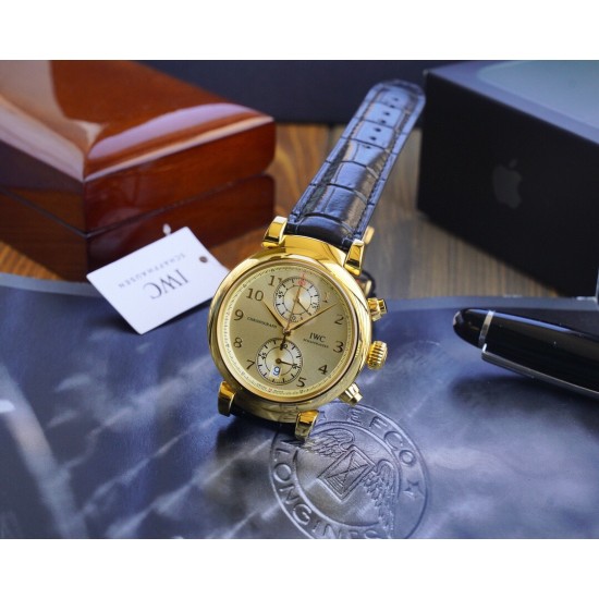IWC - Da Vinci Chrono Laureus Ed IW393402 RG/LE Black Dial ZF Asia 89361