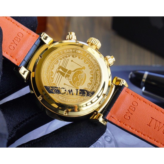 IWC - Da Vinci Chrono Laureus Ed IW393402 RG/LE Black Dial ZF Asia 89361