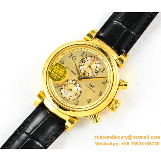 IWC - Da Vinci Chrono Laureus Ed IW393402 YG/LE Gold Dial GBF Asia 89361