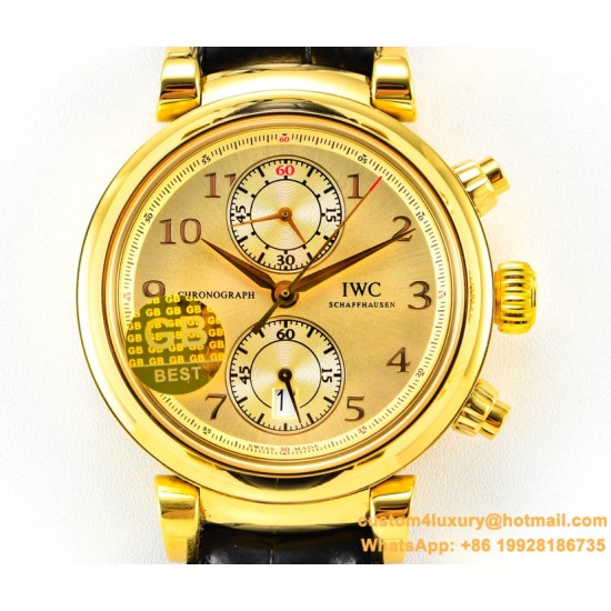 IWC - Da Vinci Chrono Laureus Ed IW393402 YG/LE Gold Dial GBF Asia 89361