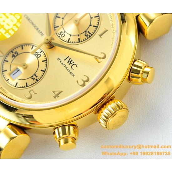 IWC - Da Vinci Chrono Laureus Ed IW393402 YG/LE Gold Dial GBF Asia 89361