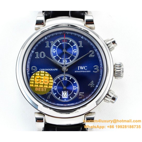 IWC - Da Vinci Chrono Laureus Ed IW393402 SS/LE Blue Dial GBF Asia 89361