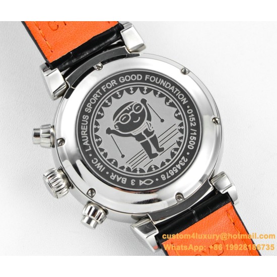 IWC - Da Vinci Chrono Laureus Ed IW393402 SS/LE Black Dial GBF Asia 89361