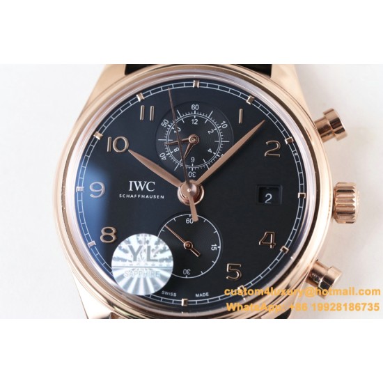 IWC - Da Vinci Chrono Laureus Ed IW393402 RG/LE Black Dial YLF Asia 89361
