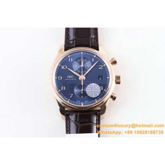 IWC - Da Vinci Chrono Laureus Ed IW393402 RG/LE Blue Dial YLF Asia 89361