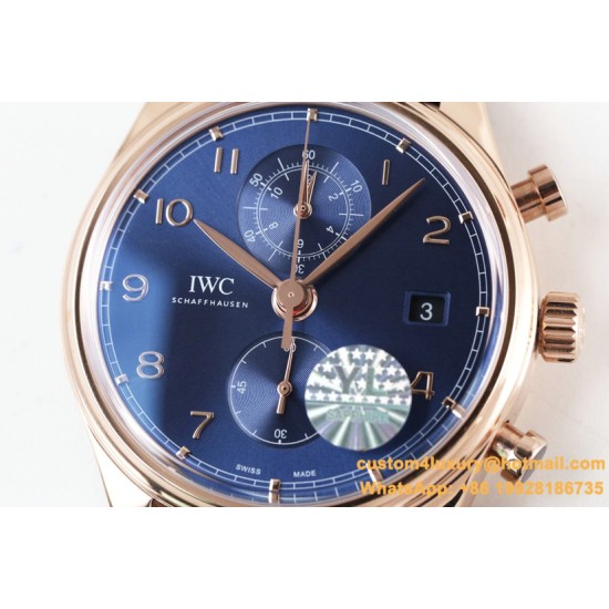 IWC - Da Vinci Chrono Laureus Ed IW393402 RG/LE Blue Dial YLF Asia 89361