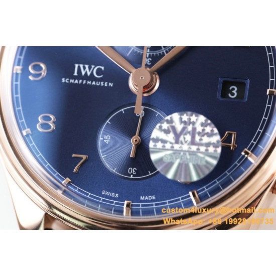 IWC - Da Vinci Chrono Laureus Ed IW393402 RG/LE Blue Dial YLF Asia 89361