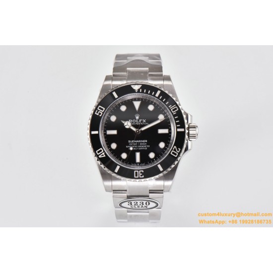 Submariner 124060LN 41mm No Date Clean 904L Steel Black Dial VR3230