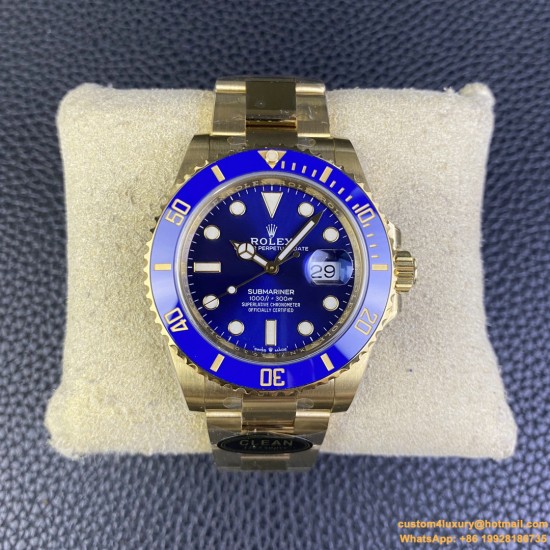 Submariner 126618LB 41mm YG/YG Blue/Dot Clean VR3235