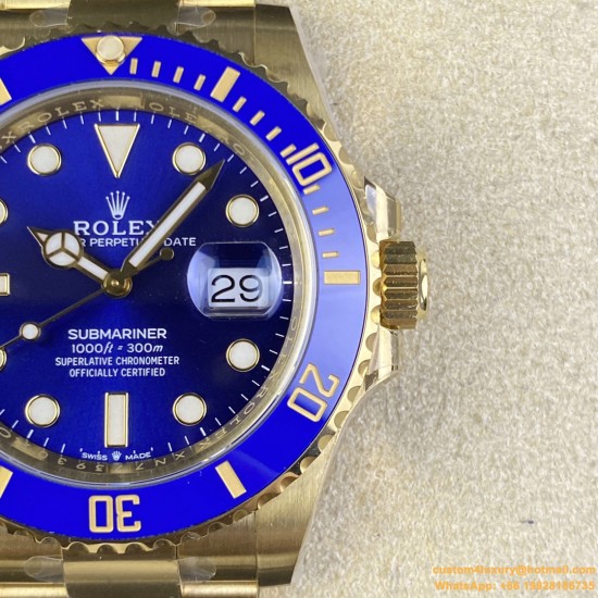 Submariner 126618LB 41mm YG/YG Blue/Dot Clean VR3235