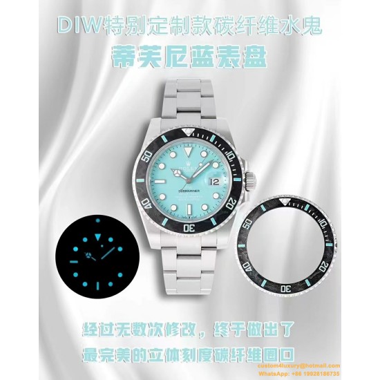 Submariner DIW 40mm 904L TI/TI Tiffany Dial DIWF VR3135