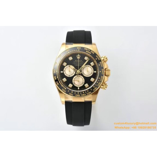 Daytona 126518 40mm YG/RU Black/Dia Clean SH4131 Super Clone