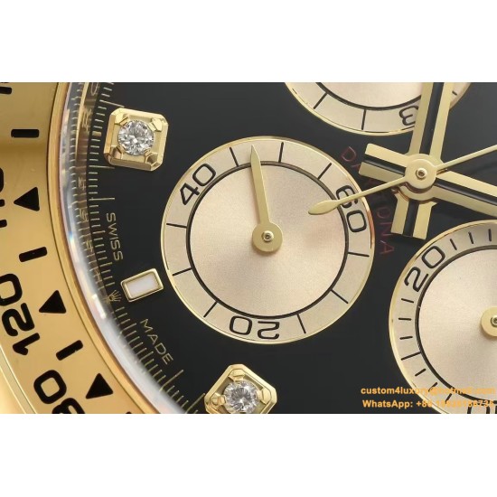 Daytona 126518 40mm YG/RU Black/Dia Clean SH4131 Super Clone