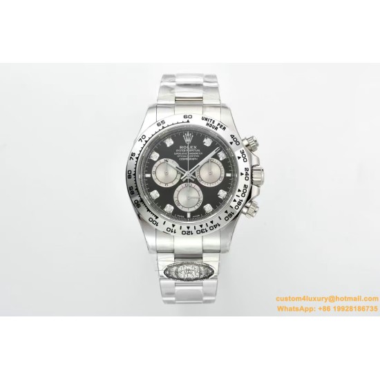 Daytona 126509 40mm SS/SS Black/Dia Clean SH4131 Super Clone