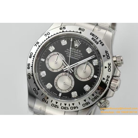 Daytona 126509 40mm SS/SS Black/Dia Clean SH4131 Super Clone