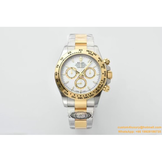 Daytona 126503 40mm YG/SS White/Stk Clean SH4131 Super Clone