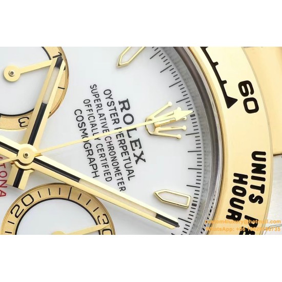 Daytona 126503 40mm YG/SS White/Stk Clean SH4131 Super Clone