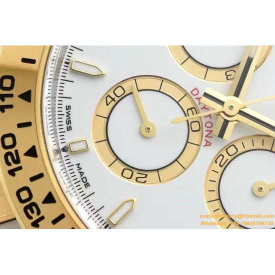 Daytona 126503 40mm YG/SS White/Stk Clean SH4131 Super Clone