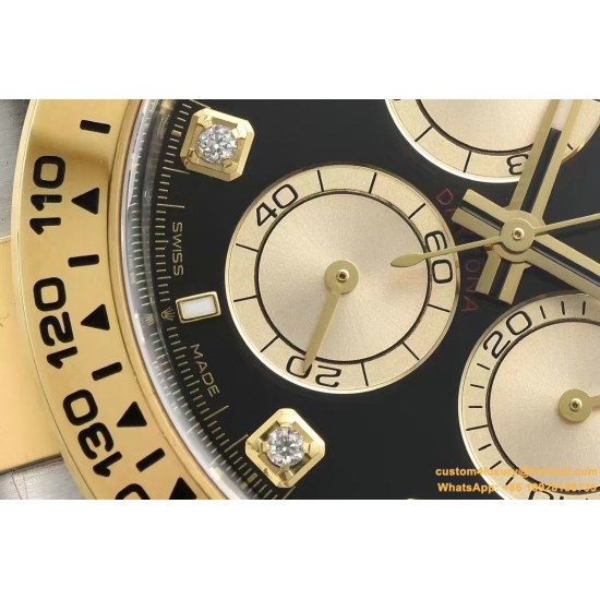 Daytona 126503 40mm YG/SS Black/Dia Clean SH4131 Super Clone