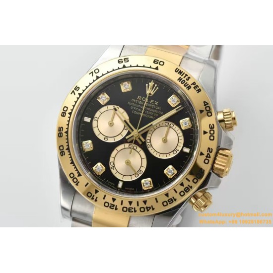Daytona 126503 40mm YG/SS Black/Dia Clean SH4131 Super Clone