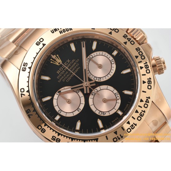 Daytona 126515 40mm RG/RG Black/Dia Clean SH4131 Super Clone