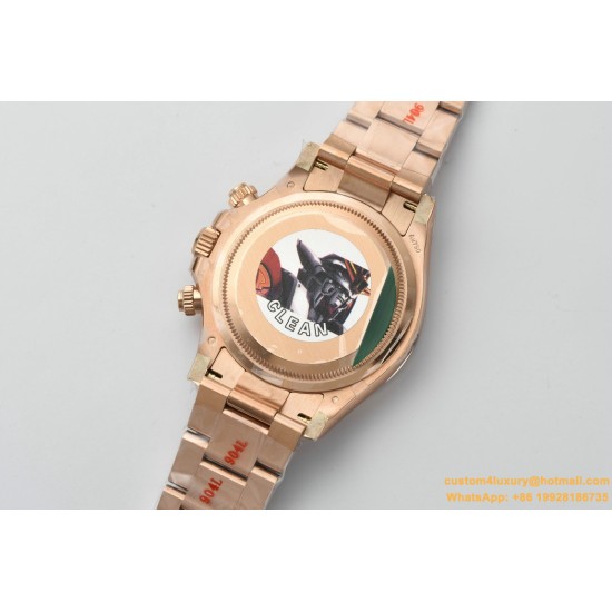 Daytona 126515 40mm RG/RG Black/Dia Clean SH4131 Super Clone