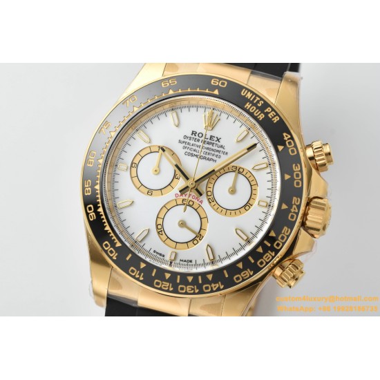 Daytona 126518 40mm YG/RU White/Stk Clean SH4131 Super Clone