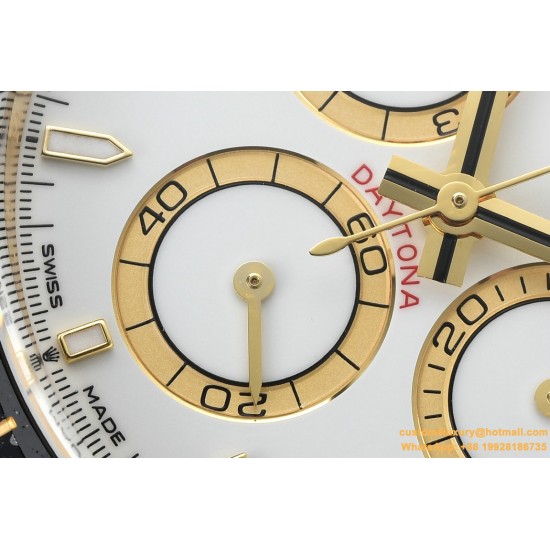 Daytona 126518 40mm YG/RU White/Stk Clean SH4131 Super Clone